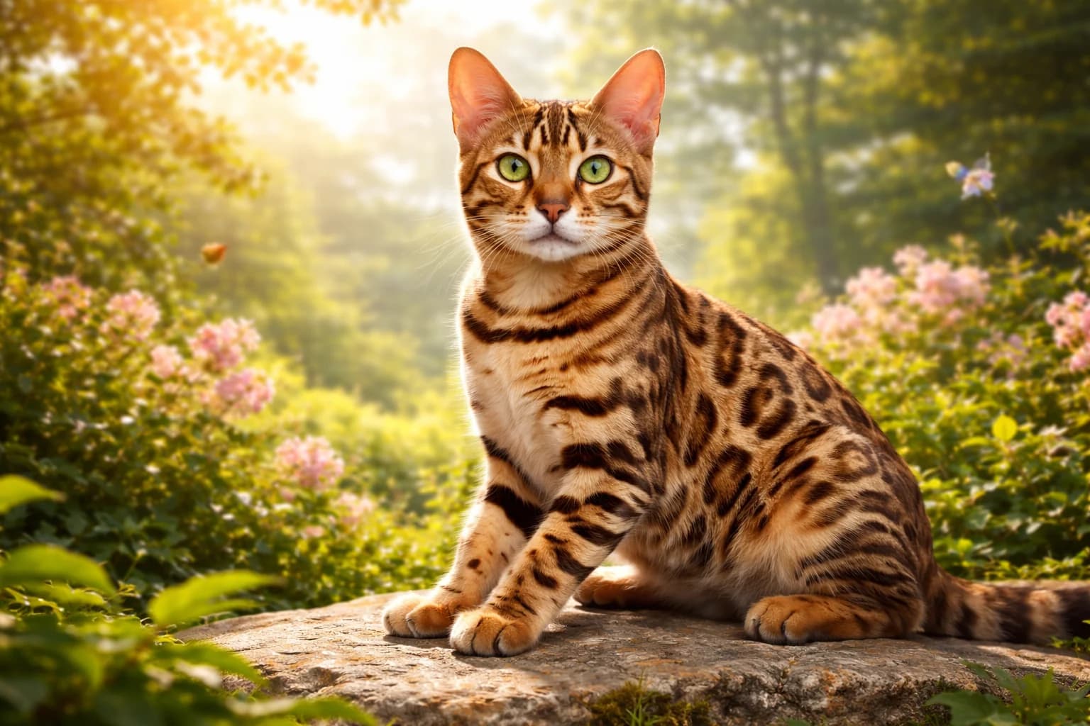 Бенгальская кошка: описание породы, окрасы и особенности